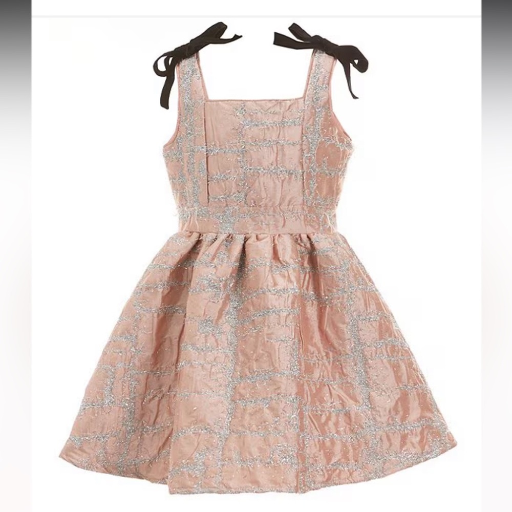 Elegant Pink and Silver Kids Dress